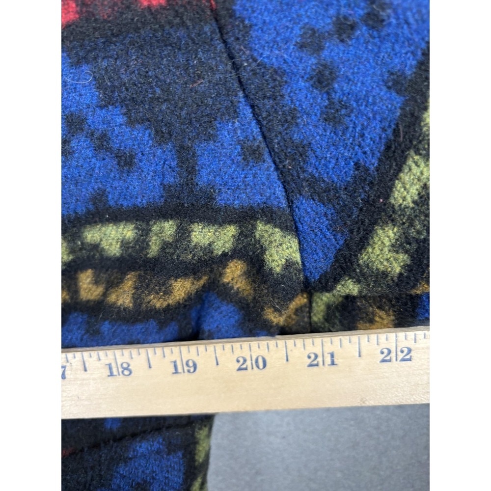 Vintage Chaus Cardigan Coat Womens 3X Wool Blend Wrap Belted Aztec Geometric 90s - Picture 8 of 15